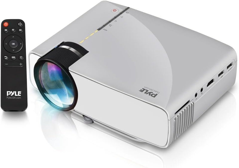 Pyle Upgraded V2 Portable Home Theater LED Projector, 1080p Support, MP3/USB/SD/AV/VGA (Mac & PC Compatible), (PRJG74)