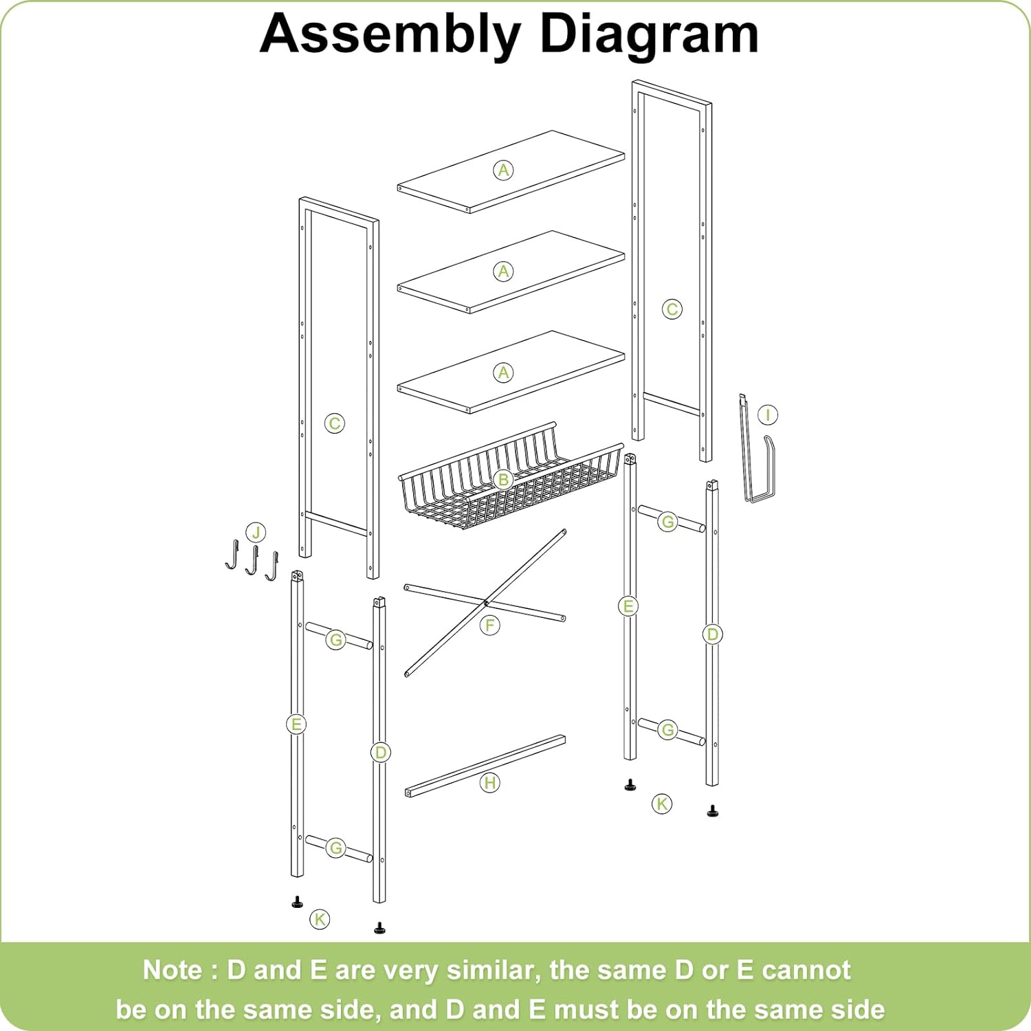 Over-The-Toilet Storage Rack, 4-Tier Bathroom Organizer Shelf Over Toilet with Adjustable Shelf and Basket, Freestanding Space Saver Bathroom Shelves above Toilet for Room (Vintage Brown)