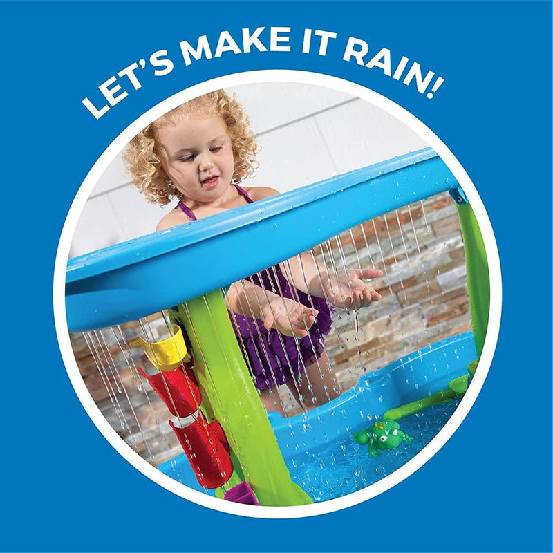 Step2 Rain Showers Splash Pond Toddler Water Table, Kids Water and Sand Activity Sensory Playset, Summer Outdoor Toys, 13 Piece Toy Accessories, For Toddles 1.5+ Years Old