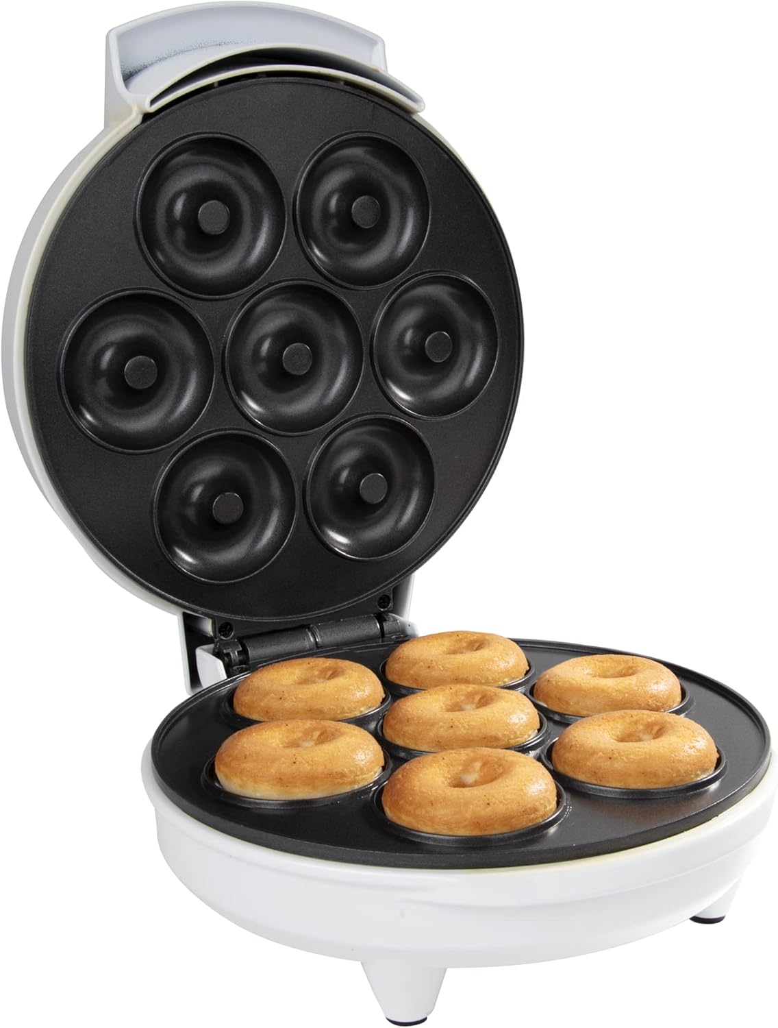 Mini Donut Maker - Electric Non-Stick Surface Makes 7 Small Doughnuts- Decorate, Frost or Ice Your Own for Kid Friendly Baked Dessert Treat- Unique Summer Baking Activity for Adults, or Gift for Her