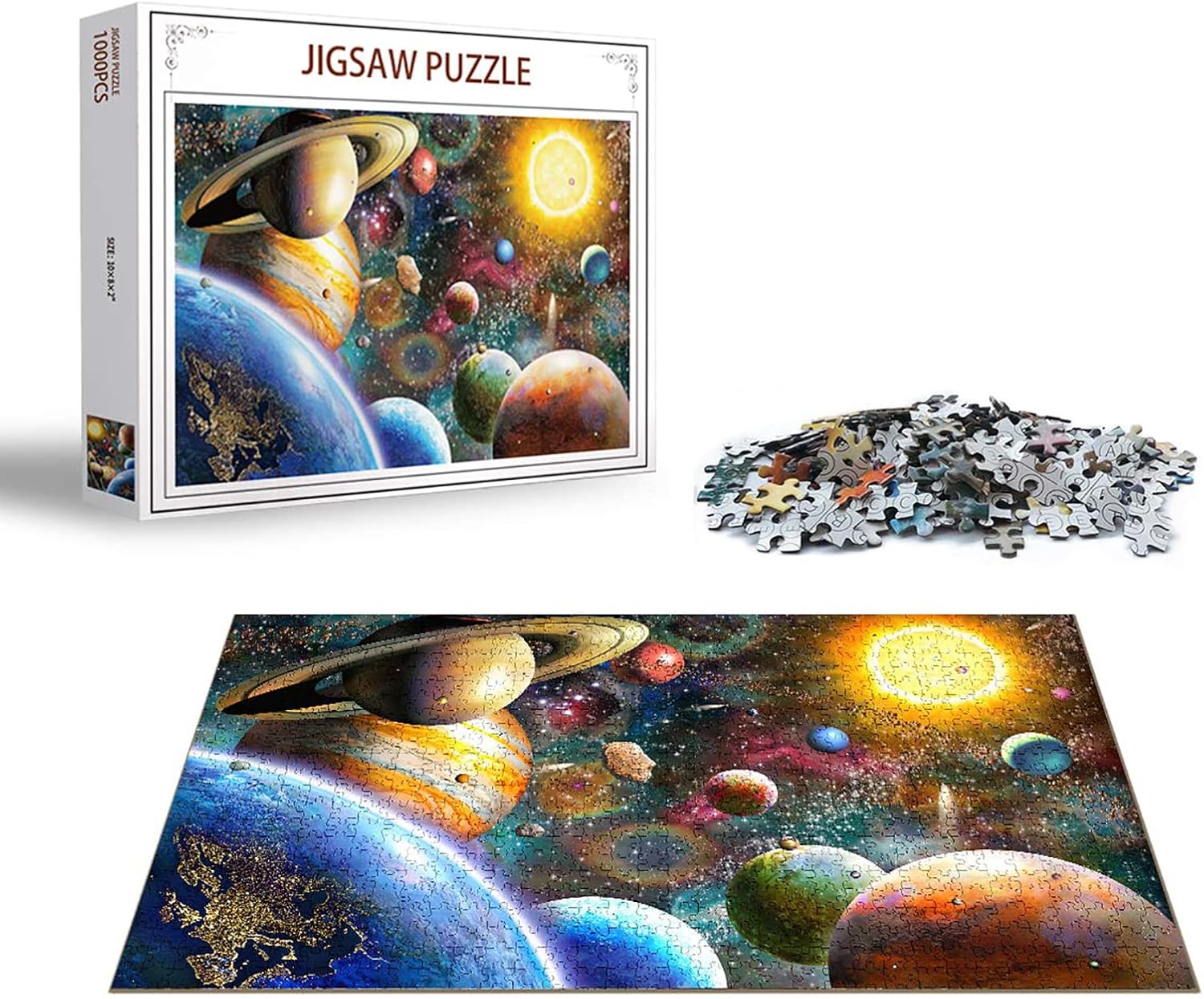 Jigsaw Puzzles 1000 Pieces for Adults, Families (Space Traveler, Solar System) Pieces Fit Together Perfectly