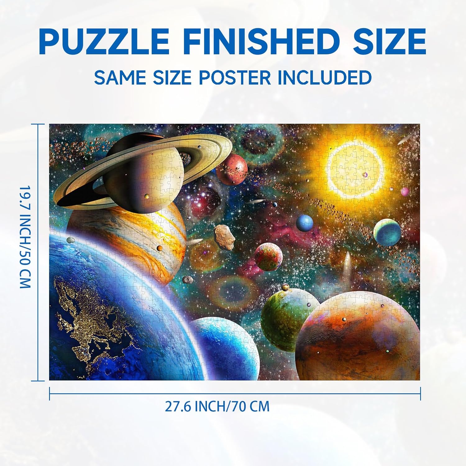 Jigsaw Puzzles 1000 Pieces for Adults, Families (Space Traveler, Solar System) Pieces Fit Together Perfectly