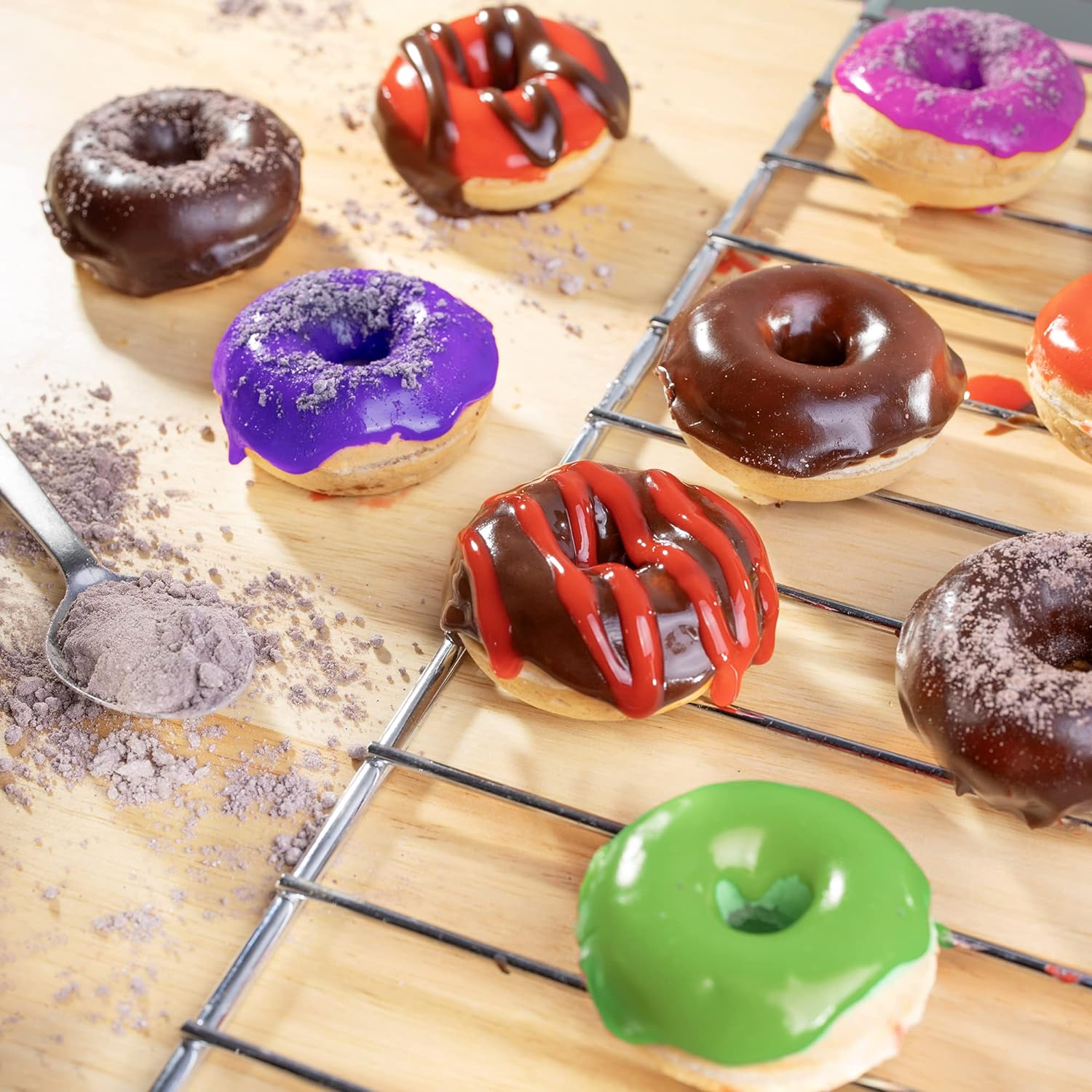 Mini Donut Maker - Electric Non-Stick Surface Makes 7 Small Doughnuts- Decorate, Frost or Ice Your Own for Kid Friendly Baked Dessert Treat- Unique Summer Baking Activity for Adults, or Gift for Her