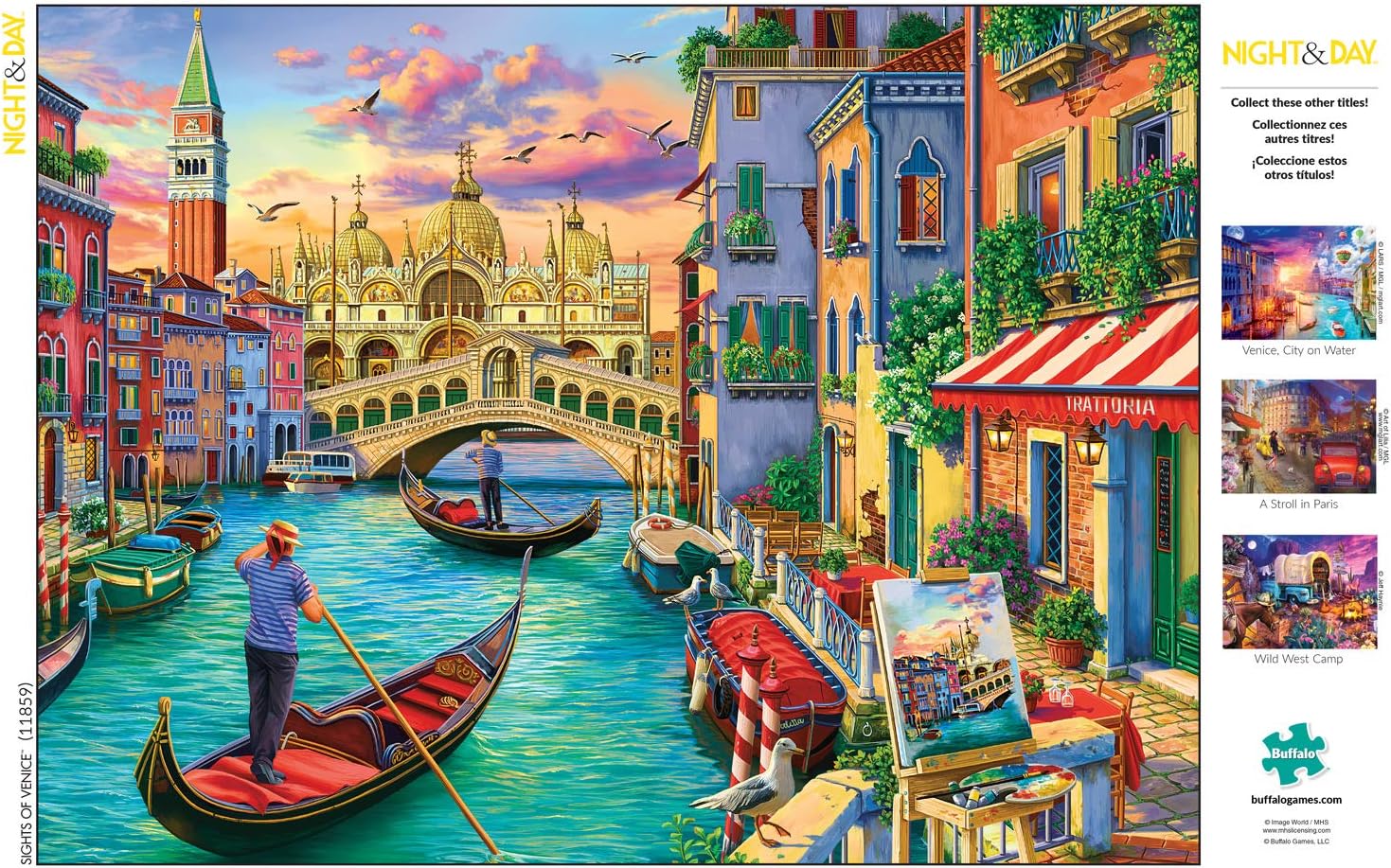 Buffalo Games - Image World - Sights of Venice - 1000 Piece Jigsaw Puzzle for Adults Challenging Puzzle Perfect for Game Nights - Finished Puzzle Size is 26.75 x 19.75