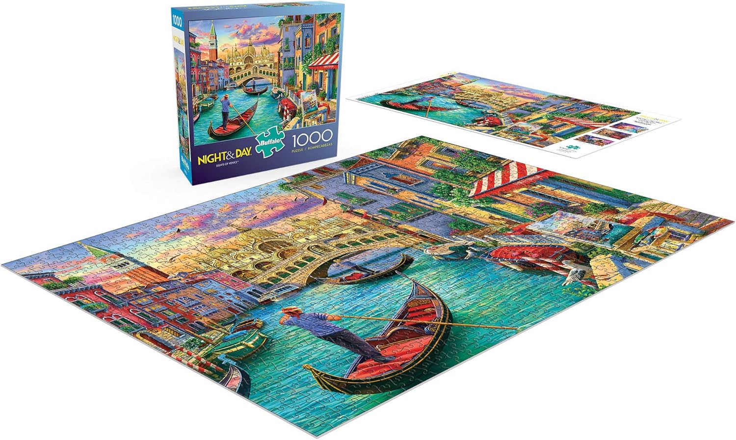 Buffalo Games - Image World - Sights of Venice - 1000 Piece Jigsaw Puzzle for Adults Challenging Puzzle Perfect for Game Nights - Finished Puzzle Size is 26.75 x 19.75