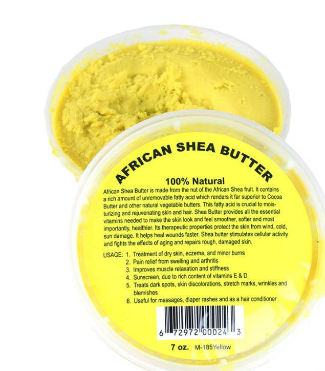 100% Natural African Shea Butter - 7oz, Yellow, Skin & Hair Moisturizer