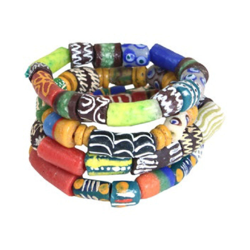 Ghana Trade Bead Bracelet - 1 Piece, Handmade African Artisan Jewelry