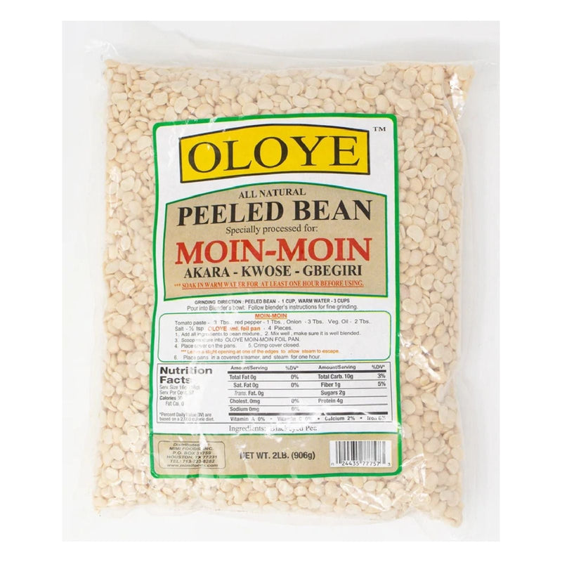 Oloye Peeled Beans - 2lbs, Perfect for Moin-Moin & Akara